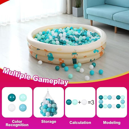 Realhaha Ball Pit Balls 50 100 200 500 Play Balls Plastic Balls for Baby Girls Toddlers Kids Play Tent Pool Playhouse Playpen Party Decoration