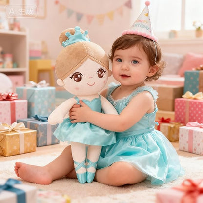 Gloveleya Baby Girl Gifts Dolls Soft Plush Toy Ballet Girl Doll Mint Green 14 Inches with Gift Box…