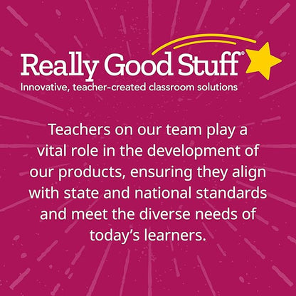 Really Good Stuff Tactile Breathing Star Cards - 6 Pack - Social Emotional Learning Sensory Tool - Calming Fidget - Promotes Relaxation & Helpful Breathing Techniques