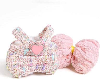 Premium Doll Clothes for Labubu - Luxury Chic Style Set for 17cm Dolls, Doll Outfit for Display, Collectors, Gift - Cute Miniature Fashion Accessories - Pink Jumpsuit (Clothes Only)