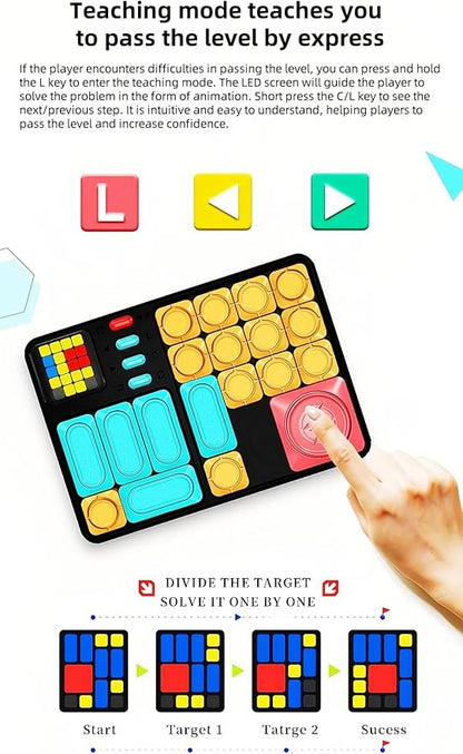 Super Sliding Puzzle Maze Building Block Game Console Kid's Game Logical Thinking Parent-Child Interactive Escape Game Electronic Toys Birthday for Children/Friends/Students