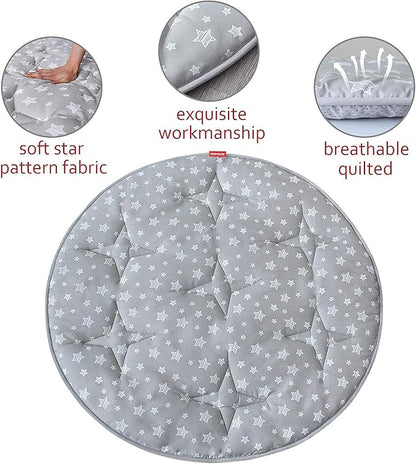 Baby Play Mat, Pop Up Play Tent Mat, Kids Padded Floor Mat Round, Anti Slip Kids Play Tents Indoor Playhouses Mat, 40"x40" Round Area Rug, Pop Up Toddlers Play Pad
