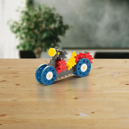 PLUS PLUS - GO! Educational Tub Wheel Mix - 2,600 Pieces / 15 Baseplates / 24 Wheels / 36 Big Wheels - Construction Building Stem/Steam Toy, Kids Mini Puzzle Blocks