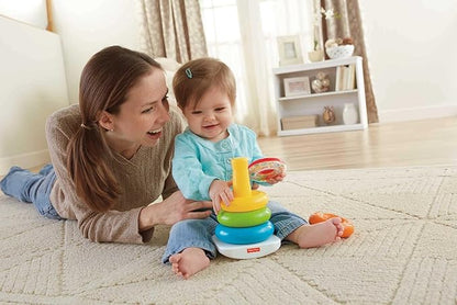 Fisher-Price Infant Toy Set, Baby’s First Blocks (10 Shapes) and Rock-a-Stack Ring Stacking Activity for Ages 6+ Months (Amazon Exclusive)