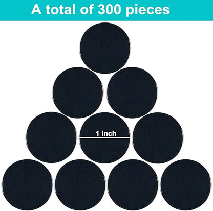 Coopay 300 Pieces Plastic Learning Counters Disks Bingo Chip Counting Discs Markers for Math Practice and Poker Chips Game Tokens,1 Inch (Black Style 1)