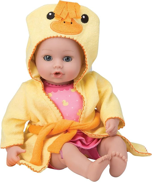 Adora Bath Time Babies Collection, 13" Baby Doll and Clothes Set, Made with Fresh Powder Scent and Exclusive QuickDri Vinyl Body, Birthday Gift For Ages 1+ - Ducky