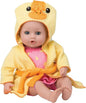 Adora Bath Time Babies Collection, 13" Baby Doll and Clothes Set, Made with Fresh Powder Scent and Exclusive QuickDri Vinyl Body, Birthday Gift For Ages 1+ - Ducky