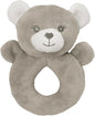 CREVENT Cozy Plush Baby Loveys for Baby Girls Boys, Stuffed Animal Ring Rattle Shaker Toy for Newborns (Ring Bear)