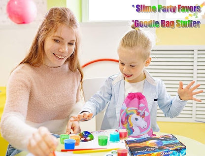 24 Pack Mini Slime, Galaxy Slime Party Favors, Stretchy Slime Kit for Classroom Prizes, Christmas Stocking Stuffers, Goodie Bag Stuffers,Easter Basket Stuffers for Kids Boys Girls 5-12
