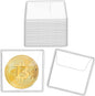 Ysglory 150Pcs Single Pocket Coin Flips Clear Coin Collector Protectors Individual Plastic Sleeves Holders Small Coin Pouch for Jewelry Storage Currency Collectors (2.2 x 2.2 Inch) (Rectangular)
