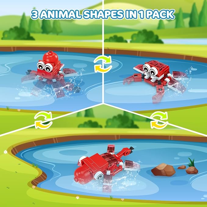 30 Packs Animal Party Favors for Kids, 810 PCS Mini Animal Building Block Toy Set for Goodie Bag Fillers Classroom Prizes Easter Birthday Children's Day for Boys Girls Student Ages 6+