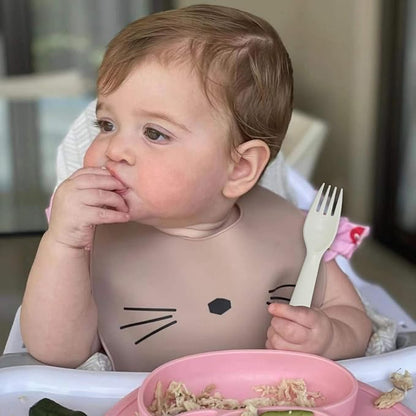 12 Pcs Kids Spoons and Forks Toddler Utensils Plastics Reusable Silverware Baby Cutlery Set Feeding Dinnerware Utensils BPA Free Microwave Dishwasher and Freezer Safe- White