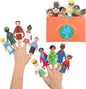 Finger Puppets for Toddlers (Set of 10) - People of The World Educational Toys for Kids w/Felt Envelope - Toddler Finger Puppets for Fun, Cultural Exploration - Gift for Kids
