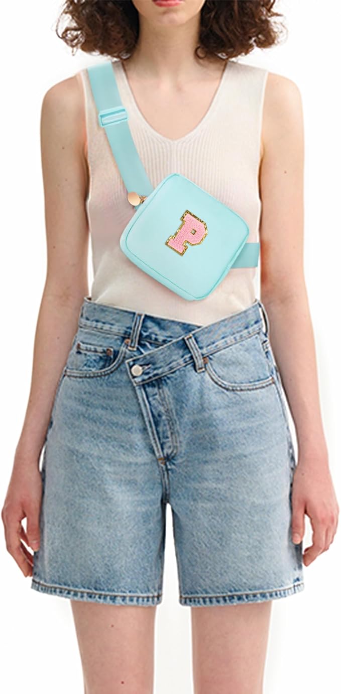 Party Favors Bags for Kids 4-8, Mini Fanny Pack Cute Crossbody Bags for Girls - Blue