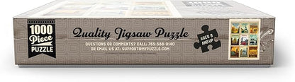 MyPuzzle World Travel: Multi-Image Print - Edition 1, Vintage Poster - Premium 1000 Piece Jigsaw Puzzle for Adults