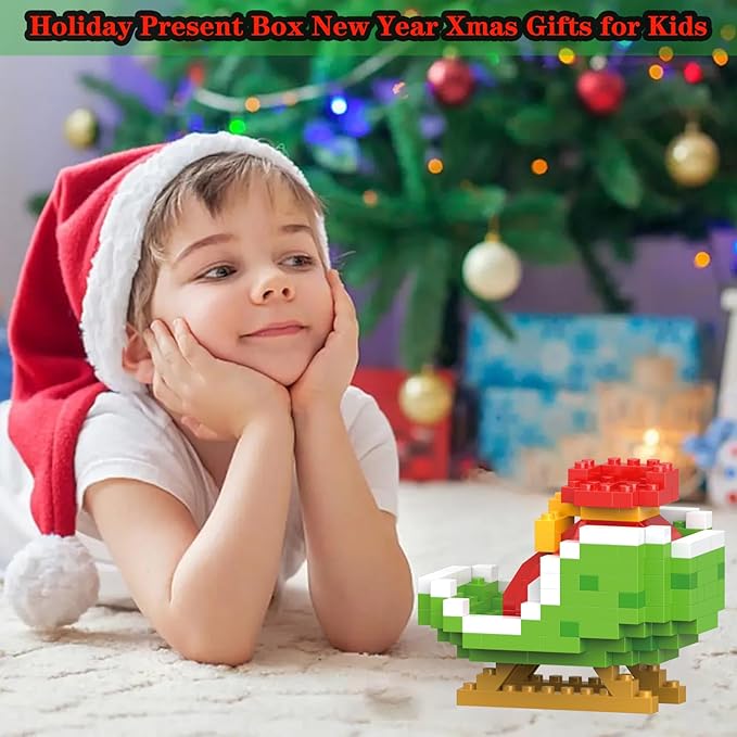Christmas Sledges Building Blocks Set Compatible with Lego Advent Calendar 2025 Stacking New Toys Holiday Present Box New Year Xmas Gifts for Kids for Boys & Girls and Adults