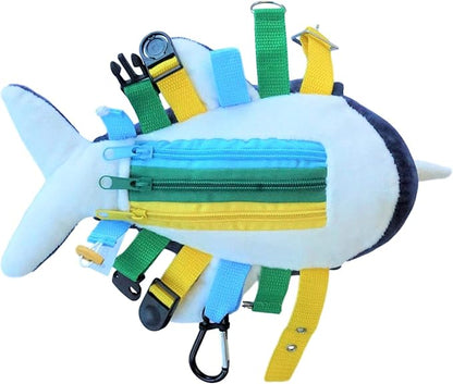 SENSORY4U Buckle Pillow Narwhal – Sensory Motor Aid for Fine Motor Skills, Hand-Eye Coordination & Pediatric Occupational Therapy Support
