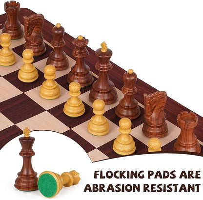 20'' Tournament Chess Set Foldable Silicone Chess Board Game Chess Pieces 3.8'' King Height Portable Travel Roll up Chess Game Set for Adults and Kids with Storage Bag Family Board Game