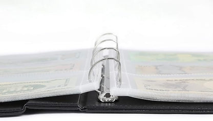 MUDOR Premium PU Banknote World Currency Collection Album, 90 Pockets Dollar Bill Holders for Collectors, Classic Paper Money Collecting Storage Book Album Binder Supplies (Blue)