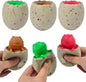 3 PCS Set Squeeze Toys Squishes Toy Decompression Colorful Evil Dinosaur Pop Out Eggs Squeeze Toys,Sensory Fidget Toys,Stress Relief for Kids & Adult Tricky Funny Novelty Toy