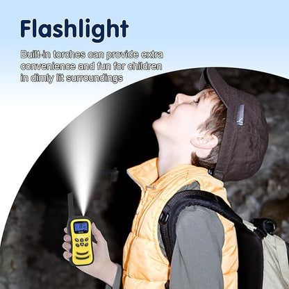QUOLIX Walkie Talkies for Kids 3 Pack, Rechargeable Kids Walkie Talkies Toy for 3-12 YrO Boys, Long Range Walkie Talkie with 22 Channels & Flashlight Birthday Gifts for Kid‘s Outdoor Adventure