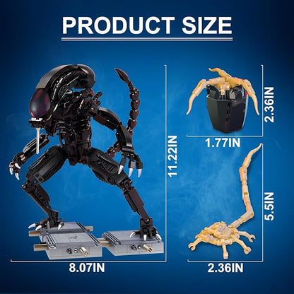 Xenomorph Action Figure Toy Building Set Compatible with Lego for Adults,Cool Scary Toys Gifts for Boys and Girls 8-14 Years Up 687 pcs