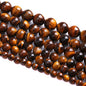 75PCS 10MM Natural Stone Yellow Tiger Eye Stone with Iron Mine Beads for Jewelry Making DIY Bracelet