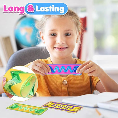 Squishy Toys Sensory Fidget Toys for Kids: Sensory Toys for Autism ADHD - Sensory Fidget Toys Filled with Colorful Goo - Autism Calming Tools 3 Pack in Classroom Office Travel