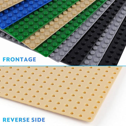 Classic Baseplates Building Plates-Pack of 10 Large 10" x 10" Building Bricks, Compatible with All Major Brands and Activity Table, Perfect STEM Gift for Builders Age 3+ (Multicolored)