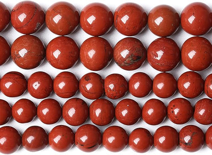 4MM 86PCS Natural Stone Chinese Red Jaspers Spacer Beads for Jewelry Making DIY Bracelet