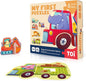 Toi 6 Packs Large Piece Toddler Jigsaw Puzzles for Kids Aged 2.5+, Animal Shaped Floor Puzzles for Beginner, Preschool Learning Game for Boys Girls, Shape Vehicle