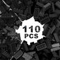 Classic Building Bricks 2x4, Compatible with Lego Parts and Pieces 3001, 110 Piece Bulk Building Block, Creative Building Block for Age 6+ Boys Girls and Bulk Enthusiast (Black)