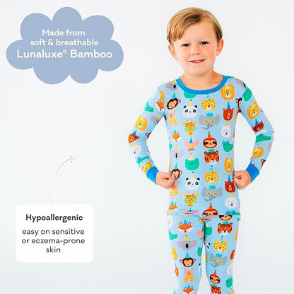 Little Sleepies Two-Piece Pajama Set for Boys & Girls, Soft Viscose from Bamboo Toddler Pajamas for Kids, Family Matching PJs