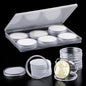 10PCS Clear Coin Capsules, Silver Dollar Coin Holder, Coin Holders for Collectors, Plastic Coin Case with Adjustable Gasket & Organizer Box for Morgan Silver Dollar | 16/20/25/27/30/33/38/46mm