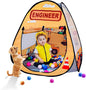 1pc Engineering Car Kids Pop up Play Tent, Ball Pit for Toddlers, Indoor Outdoor Playhouse Castle Toys, Baby Boys Girls for 4 5 6 7 Years Old (Balls Not Included)
