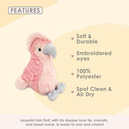 MON AMI Lulu The Cockatoo Parrot Plush – 11”, Cute Parrot Stuffed Animal, Use as Toy/Nursery Room Décor, Great for Kids of All Ages