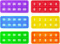 10 100 Frame Pop Board, Fidgets for Classroom, Quiet Sensory Toys Bubble Poppers, Pop for Counting Math, Focus Tools for Kids, Montessori Educational Toy Gift for Kindergarten (Set of 6)