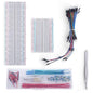Breadboard Jumper Wires Kit 1Pcs 830 Breadboards 1PCS 400 Breadboards +65pcs Flexible Breadboard Jumper Wires +140pcs Jumper Wires+1pcs Tweezer for Arduino Raspberry Pi