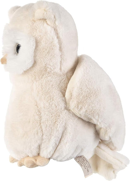 dilly dudu 10inches Snowy owl Stuffed Animal Plush,Plush Toy,Gifts for Kids(White)