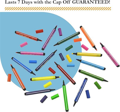 The Pencil Grip Magic Tri Stix, Non-Toxic and Washable Markers For Kids, 24 Assorted Stix Markers, TPG-397