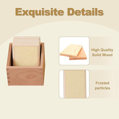 MONTESSORI OUTLET Rough Gradation Tablets for 3-6 Years Montessori Education at School and Home.