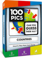 100 PICS Countries of The World Travel Game - Learn 100 Countries | Flash Cards with Slide Reveal Case | Geography Card Game, Gift, Stocking Stuffer | for Kids and Adults | Ages 6+