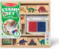 Melissa & Doug Wooden Stamp Set: Dinosaurs - 8 Stamps, 5 Colored Pencils, 2-Color Stamp Pad - FSC Certified
