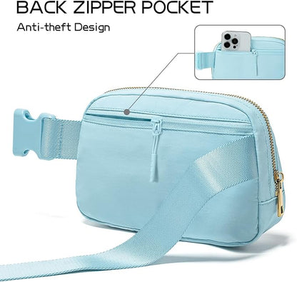 Gitus Gifts for 8 9 10 11 12 Year Old Girls Belt Bag Fanny Pack Crossbody Bags with Initial Letter Patch Cute Stuff Birthday Gifts for Teen Girls Women Personalized Trend Stuff (Icing Blue-Q)