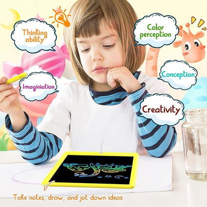 Toddler Toys for 3-6 Years Old Girls Boys, LCD Writing Tablet 8.5 Inch Doodle Board, Electronic Drawing Tablet, Drawing Pads,Travel Gifts for Kids Age 3 4 5 6 7 Year Old Girls Boys (Yellow)
