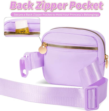 Mini Belt Bag Fanny Pack with Initials Letter Patch Small Crossbody Bags Cute Stuff Birthday Gifts for Teenager Girls Trendy Stuff for Teens - V,Lavender