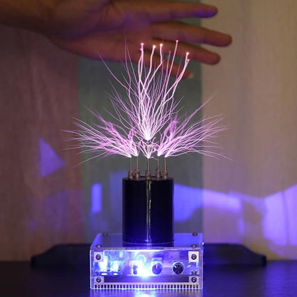 JZENT Bluetooth Music Tesla Coil SSTC Desktop Toy Plasma Loudspeaker Arc Generator Wireless Transmission Teaching Demonstration Experiment Model for boys JE-19