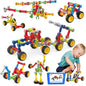 Stem Building Blocks Set - 167 Pcs With Wheels - Ideal for 5 Year Old Boys and Girls - Educational and Creative Building Games