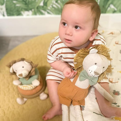 MON AMI Leopold The Lion Stuffed Animal 15”, Soft, Cuddly Lion Plush, for Nursery Room Décor, Wild Animals for Kids of All Ages