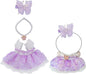 17cm Doll Clothes Set & Dolls Outfit 3-Piece Handmade Doll Clothing Set with Purple Dress Necklace and Butterfly Decor Accessories for 17cm Plush Dolls, Clothes Only, No Doll Included (Purple B)